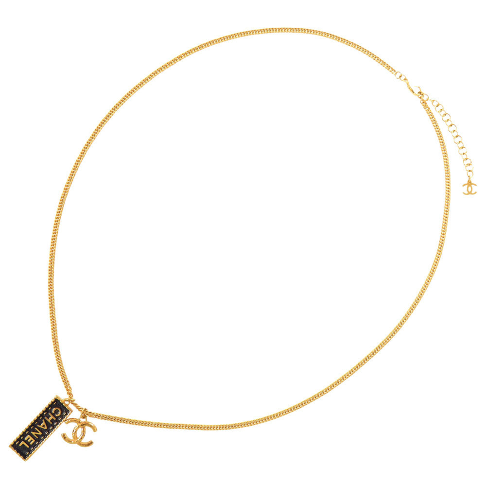 CHANEL Gold Logo Necklace